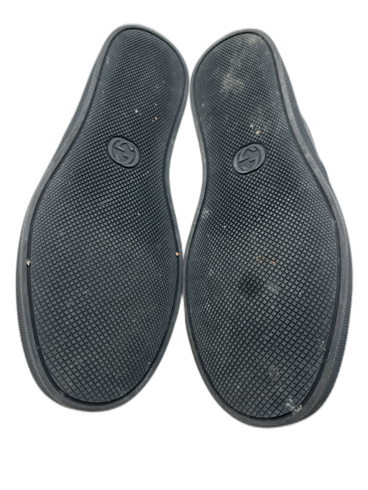 Gucci Shoe Size 8 Black Leather Guccissima Sneaker Men's Shoes Black / 8