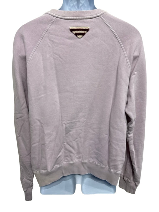 Prada Size L Pink Cotton Graphic Crewneck Men's Sweater Pink / L