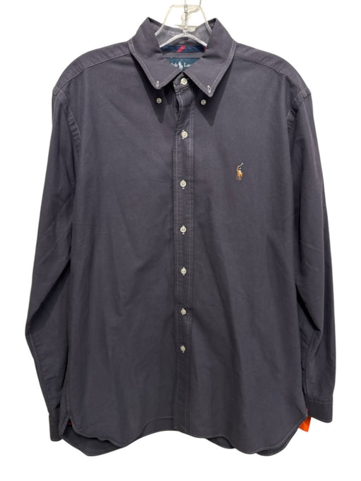 Ralph Lauren Size M Purple Cotton Solid Button Down Men's Long Sleeve Shirt Purple / M