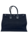 Saint Laurent Black & White Canvas Logo Tote Bag Black & White