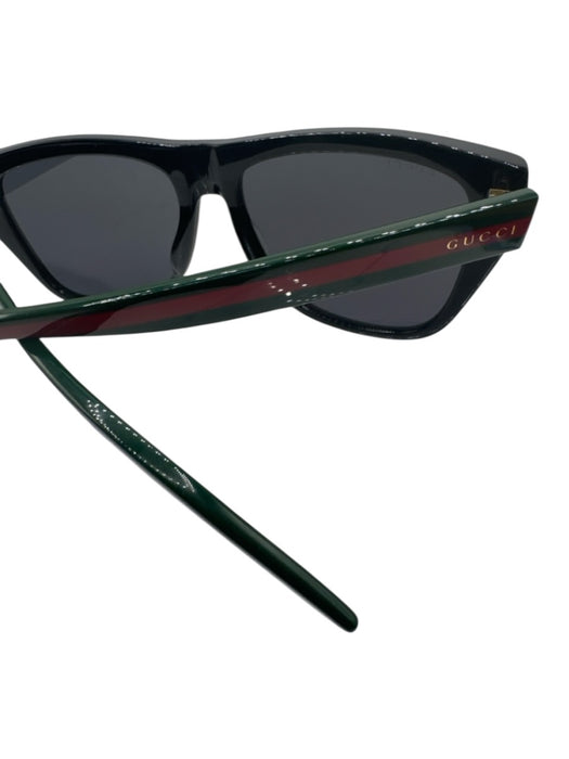Gucci Case Incl Black, Green, Red Acetate Web Sunglasses Black, Green, Red