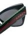 Gucci Case Incl Black, Green, Red Acetate Web Sunglasses Black, Green, Red