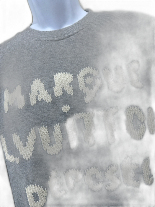 Louis Vuitton Size L Gray Cotton Blend Graphic Sweatshirt Gray / L