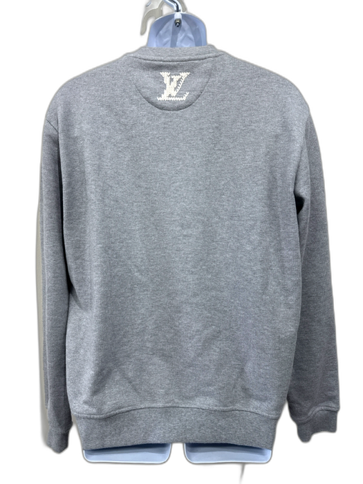 Louis Vuitton Size L Gray Cotton Blend Graphic Sweatshirt Gray / L