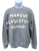 Louis Vuitton Size L Gray Cotton Blend Graphic Sweatshirt Gray / L