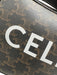 Celine White, Black, Brown Canvas & Leather Zip Close Logo Crossbody Bag White, Black, Brown / Medium