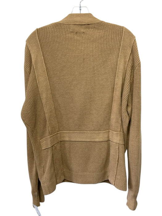 Polo Size L Tan Cotton Blend Knit Cardigan Men's Sweater Tan / L