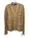 Polo Size L Tan Cotton Blend Knit Cardigan Men's Sweater Tan / L
