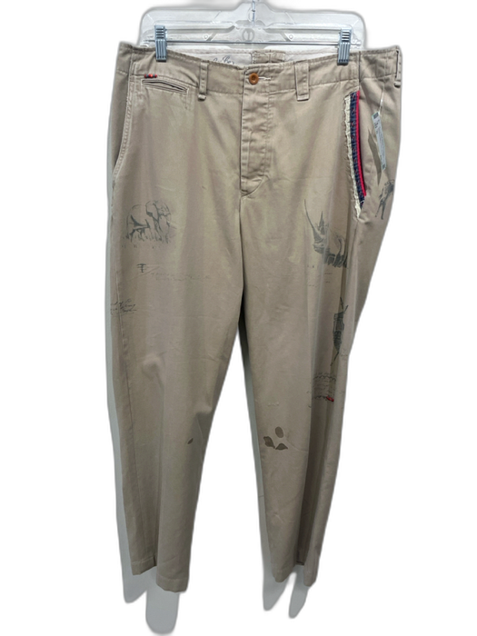 Polo Size 33 Tan Cotton Animals Khakis Men's Pants Tan / 33
