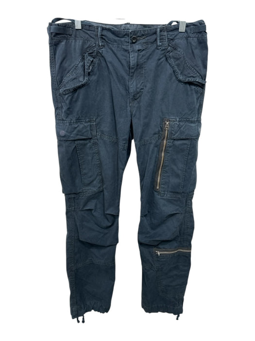 Polo Size 34 Navy Cotton Solid Cargo Pocket Khakis Men's Pants Navy / 34