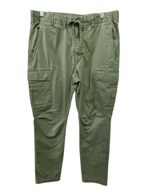 Polo Size 30 Green Cotton Blend Solid Cargo Pocket Waistband Men's Pants Green / 30