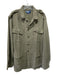 Polo Size L Green Linen Solid Button Up Men's Jacket Green / L