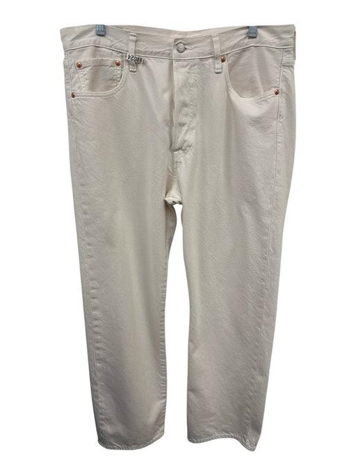 Levis Size 34 White Cotton Blend Solid Jean Men's Pants White / 34