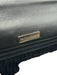 Yves Saint Laurent Black Leather Flap Logo Envelope Clutch Bag Black / Small