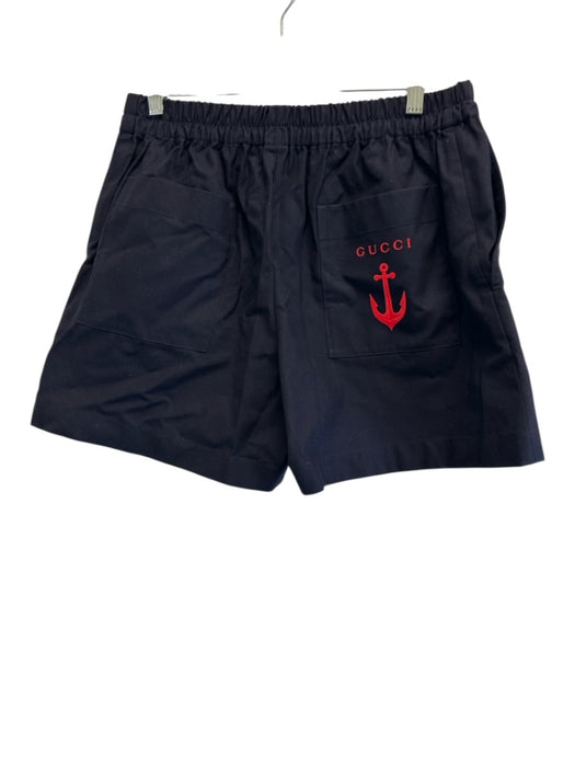 Gucci Size 44 Navy Blue Cotton Button Fly Men's Shorts Navy Blue / 44