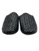 Sabah Shoe Size 42 Black Leather Woven Slip On Men's Shoes Black / 42