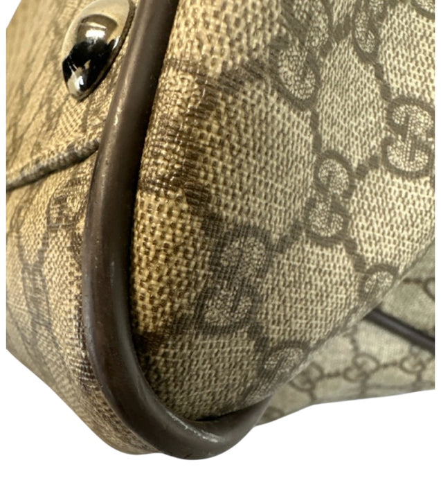 Gucci Minor Wear Tan Leather Guccissima Duffle Men's Bag Tan