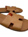 Hermes Shoe Size 42 Tan Leather Solid Sandal Men's Shoes Tan / 42