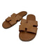 Hermes Shoe Size 42 Tan Leather Solid Sandal Men's Shoes Tan / 42