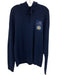 Kaspia Size M Navy Blue Merino Wool Ribbed Hoodie Men's Sweater Navy Blue / M
