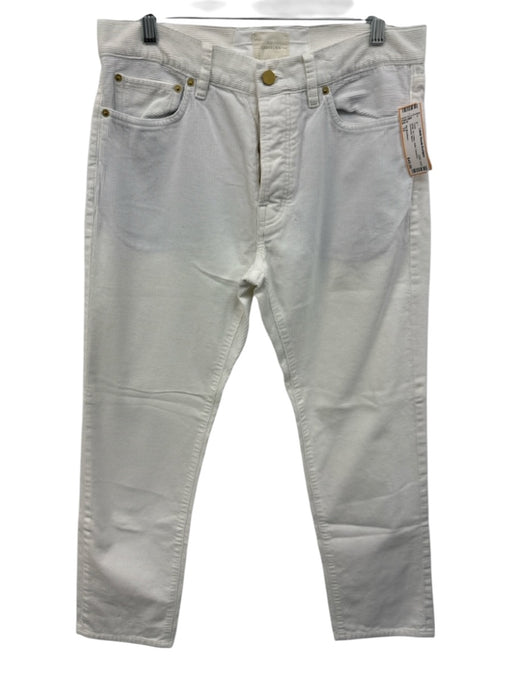 Sid Mashburn Size 32 White Cotton Solid Corduroy Men's Pants White / 32