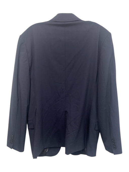 Theory Navy Blue Wool Solid 2 Button Men's Blazer Navy Blue / 42R