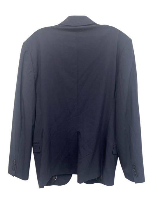 Theory Navy Blue Wool Solid 2 Button Men's Blazer Navy Blue / 42R