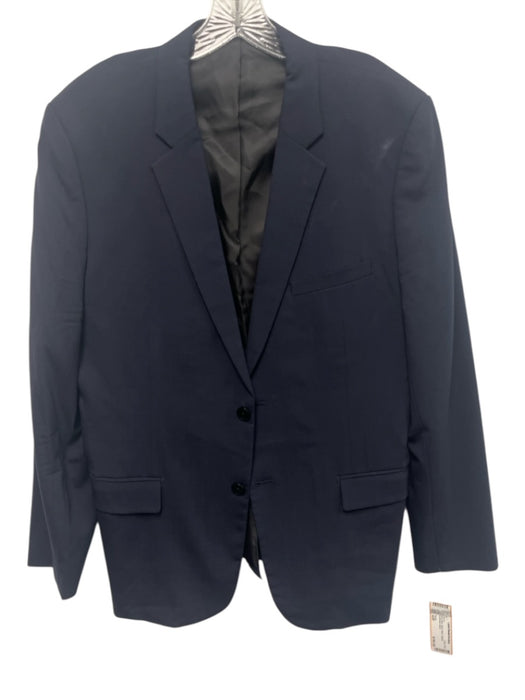 Theory Navy Blue Wool Solid 2 Button Men's Blazer Navy Blue / 42R