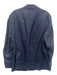 Polo Navy Blue & White Linen Striped 2 Button Men's Blazer Navy Blue & White / 42R