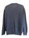Yves Saint Laurent Size L Navy Blue & White Cotton logo Crew Neck Men's Sweater Navy Blue & White / L