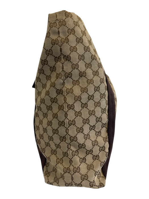 Gucci Brown Canvas Guccissima Tote Men's Bag Brown