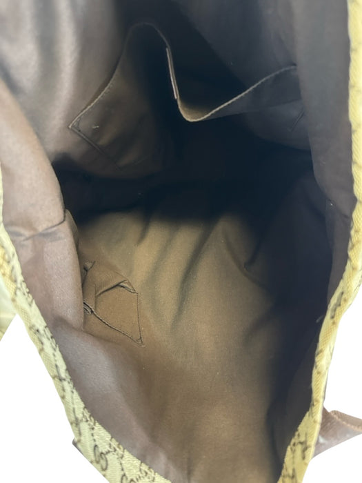 Gucci Brown Canvas Guccissima Tote Men's Bag Brown