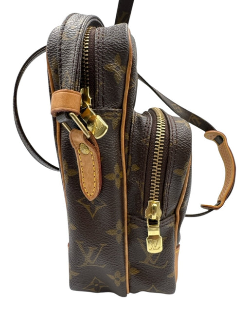 Louis Vuitton Brown Leather Monogram Men's Bag Brown