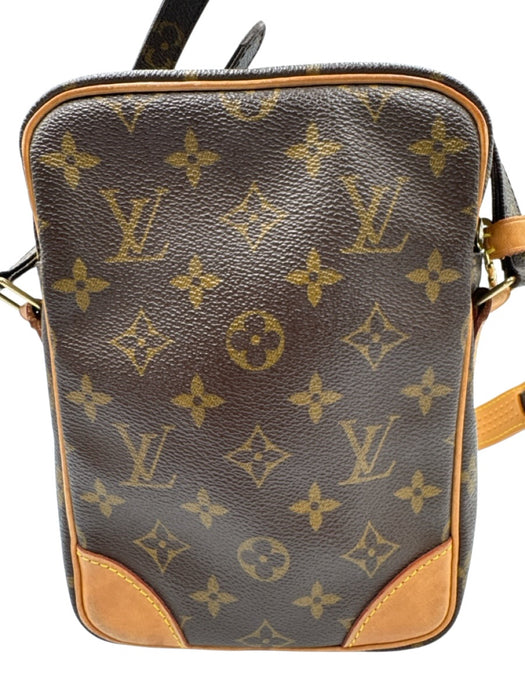 Louis Vuitton Brown Leather Monogram Men's Bag Brown