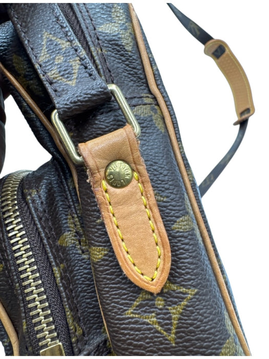 Louis Vuitton Brown Leather Monogram Men's Bag Brown