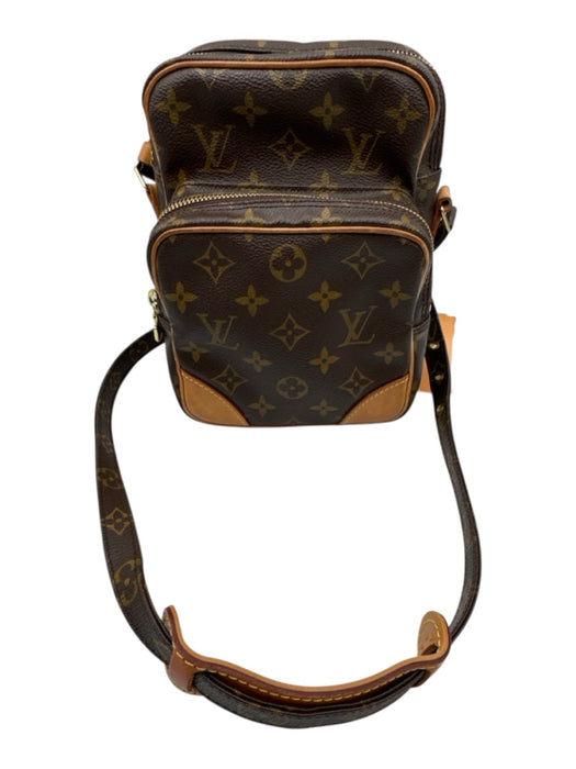 Louis Vuitton Brown Leather Monogram Men's Bag Brown