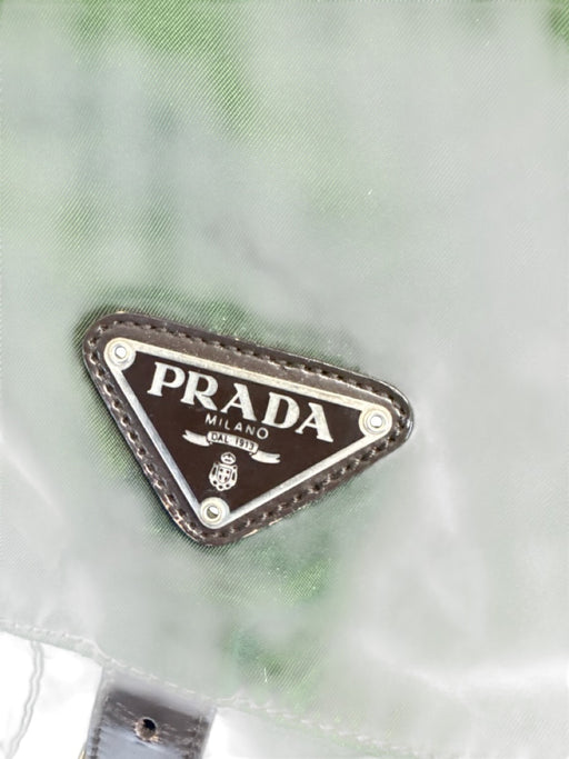 Prada AS IS Green Nylon Solid Backpack Men's Bag Green