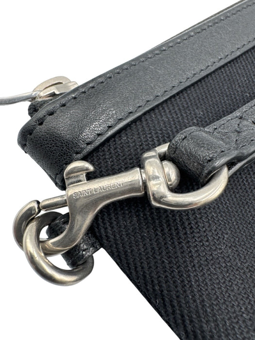 Saint Laurent Black & White Pouch Men's Bag Black & White