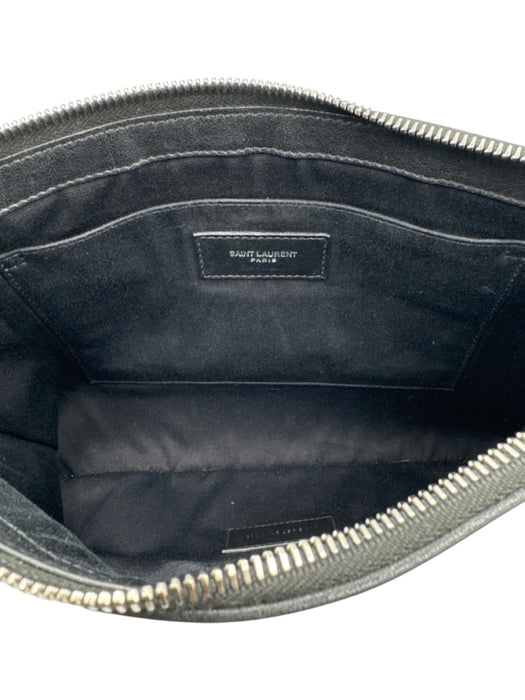 Saint Laurent Black & White Pouch Men's Bag Black & White
