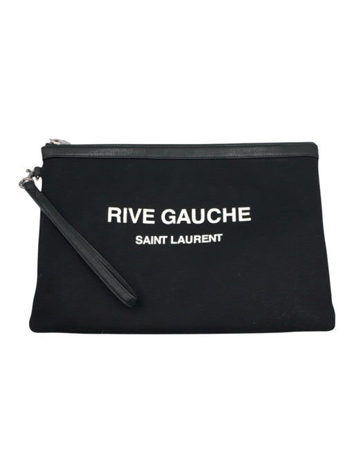 Saint Laurent Black & White Pouch Men's Bag Black & White