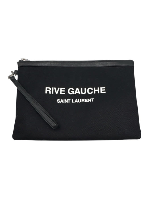 Saint Laurent Black & White Pouch Men's Bag Black & White