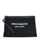 Saint Laurent Black & White Pouch Men's Bag Black & White