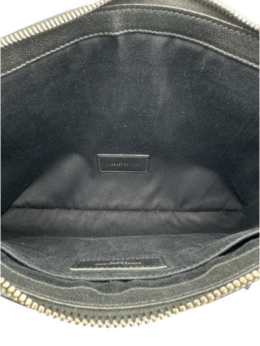 Saint Laurent Black & White Pouch Men's Bag Black & White