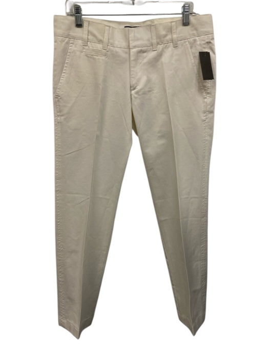 Gucci Size 46 Cream Cotton Zip Fly Men's Pants Cream / 46