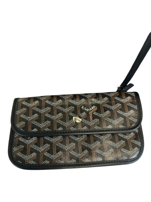 Goyard Black, Brown & White Coated Canvas Monogram Open Top Two Handle Tote Bag Black, Brown & White / GM
