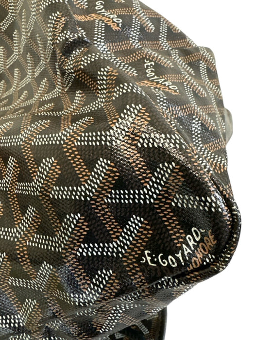 Goyard Black, Brown & White Coated Canvas Monogram Open Top Two Handle Tote Bag Black, Brown & White / GM