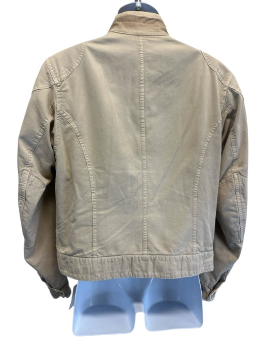 Belstaff Size M Beige Cotton Solid Moto Men's Jacket Beige / M