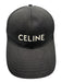 Celine Black & White Synthetic logo Dad Men's Hat Black & White