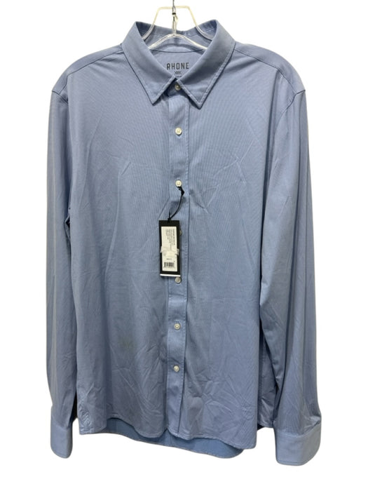 Rhone NWT Size M Blue Nylon Button Down Men's Long Sleeve Shirt Blue / M