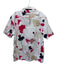 Ted Baker Size 4 White, Red, Multi Cotton Floral Button Down Short Sleeve Shirt White, Red, Multi / 4